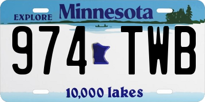 MN license plate 974TWB