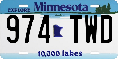 MN license plate 974TWD