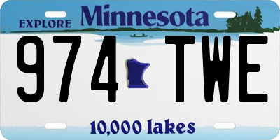 MN license plate 974TWE