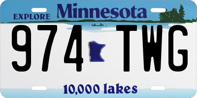 MN license plate 974TWG