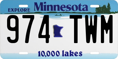 MN license plate 974TWM