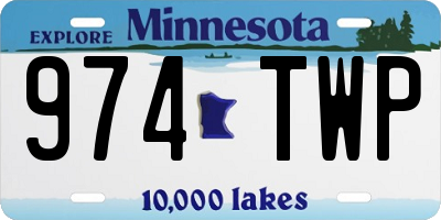 MN license plate 974TWP