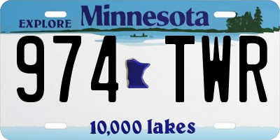 MN license plate 974TWR