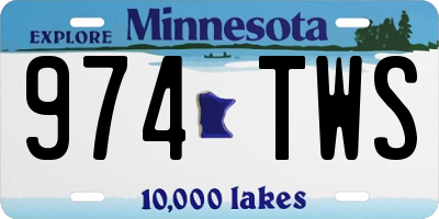 MN license plate 974TWS