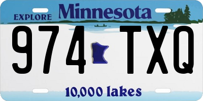 MN license plate 974TXQ