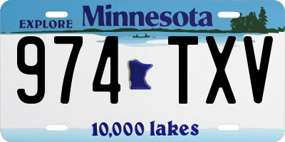 MN license plate 974TXV