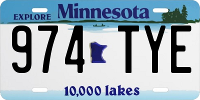 MN license plate 974TYE