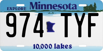 MN license plate 974TYF