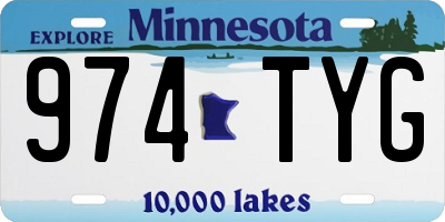 MN license plate 974TYG