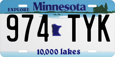 MN license plate 974TYK