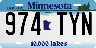 MN license plate 974TYN