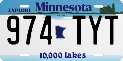 MN license plate 974TYT