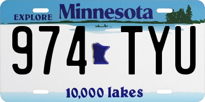 MN license plate 974TYU