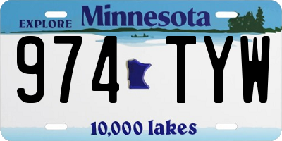 MN license plate 974TYW
