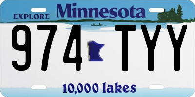 MN license plate 974TYY