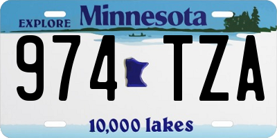 MN license plate 974TZA