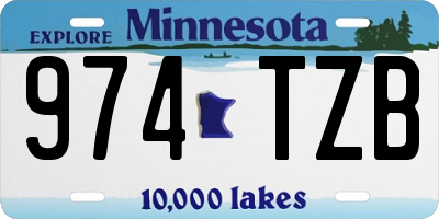 MN license plate 974TZB