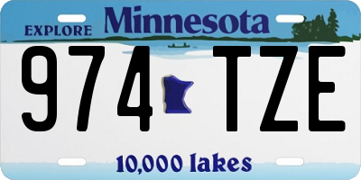 MN license plate 974TZE