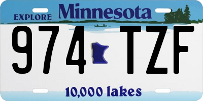 MN license plate 974TZF