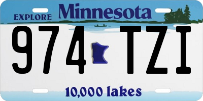 MN license plate 974TZI