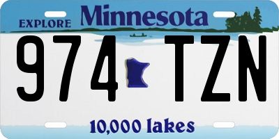 MN license plate 974TZN