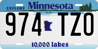 MN license plate 974TZO