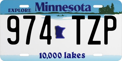 MN license plate 974TZP