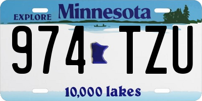 MN license plate 974TZU