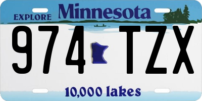 MN license plate 974TZX