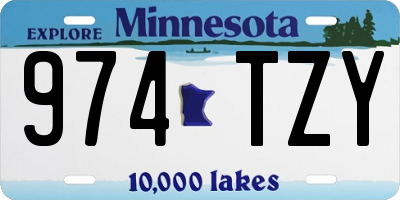MN license plate 974TZY