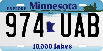 MN license plate 974UAB