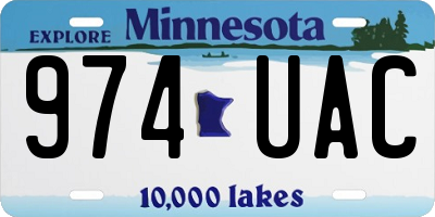 MN license plate 974UAC