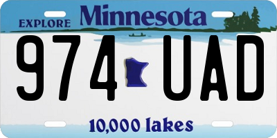 MN license plate 974UAD