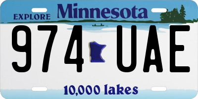 MN license plate 974UAE