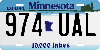 MN license plate 974UAL