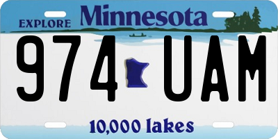 MN license plate 974UAM