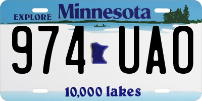 MN license plate 974UAO