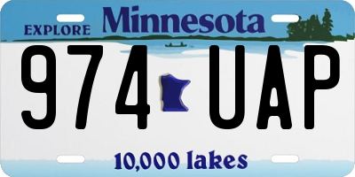 MN license plate 974UAP