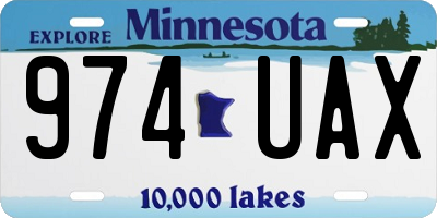 MN license plate 974UAX