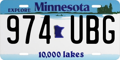 MN license plate 974UBG