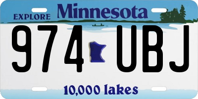 MN license plate 974UBJ