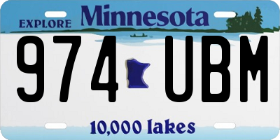 MN license plate 974UBM