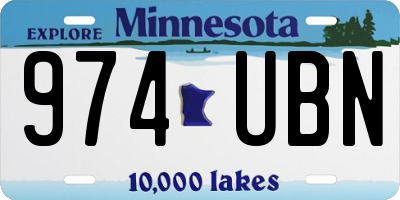 MN license plate 974UBN