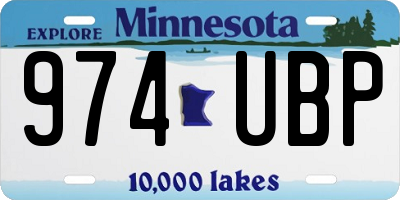 MN license plate 974UBP
