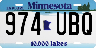 MN license plate 974UBQ