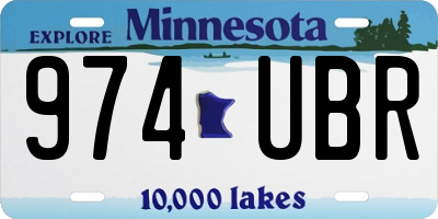 MN license plate 974UBR
