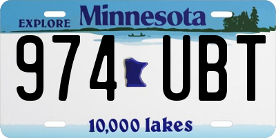 MN license plate 974UBT