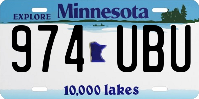 MN license plate 974UBU