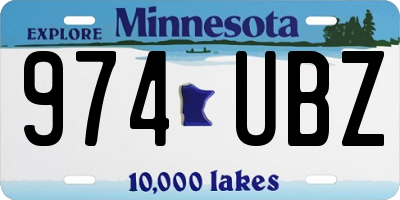 MN license plate 974UBZ