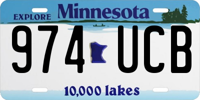 MN license plate 974UCB